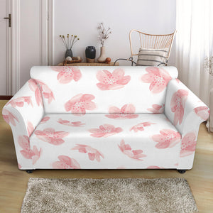 Pink Sakura Cherry Blossom Pattern Loveseat Couch Slipcover