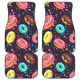 Colorful Donut Glaze Pattern Front And Back Car Mats