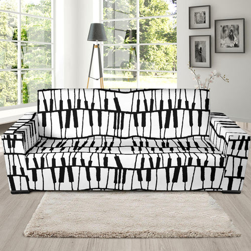Piano Pattern Print Design 03  Sofa Slipcover