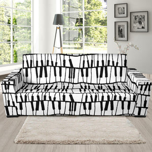 Piano Pattern Print Design 03  Sofa Slipcover
