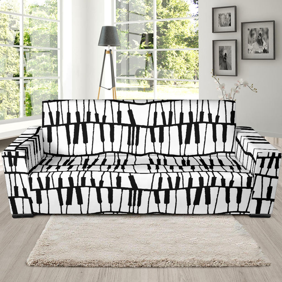 Piano Pattern Print Design 03  Sofa Slipcover