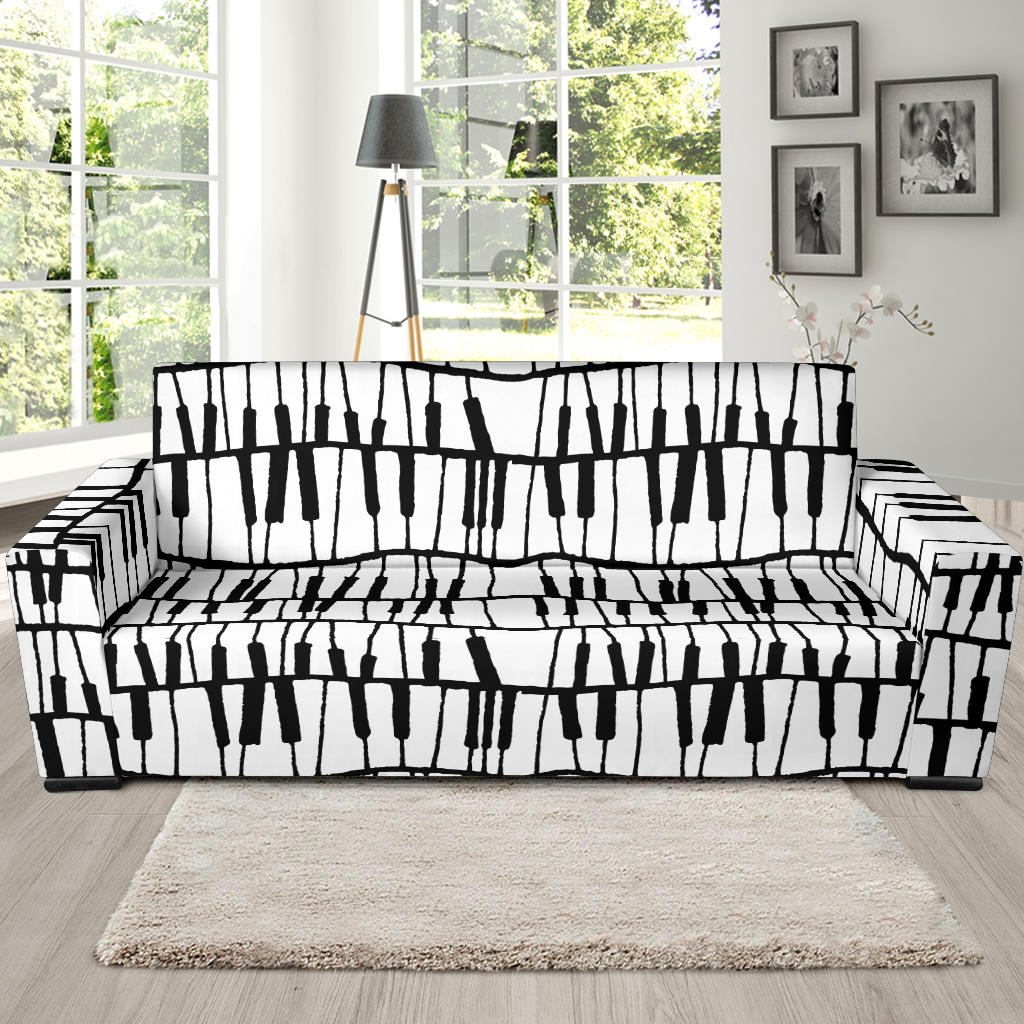 Piano Pattern Print Design 03  Sofa Slipcover