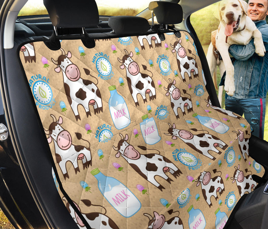 Cow Bottle Of Milk Pattern Dog Car Seat Covers
