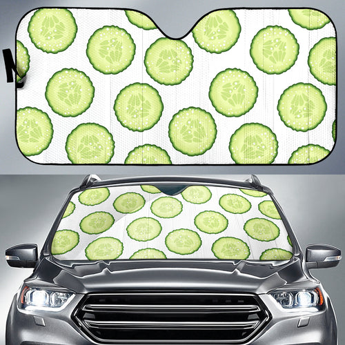 Cucumber Slices Pattern Car Sun Shade