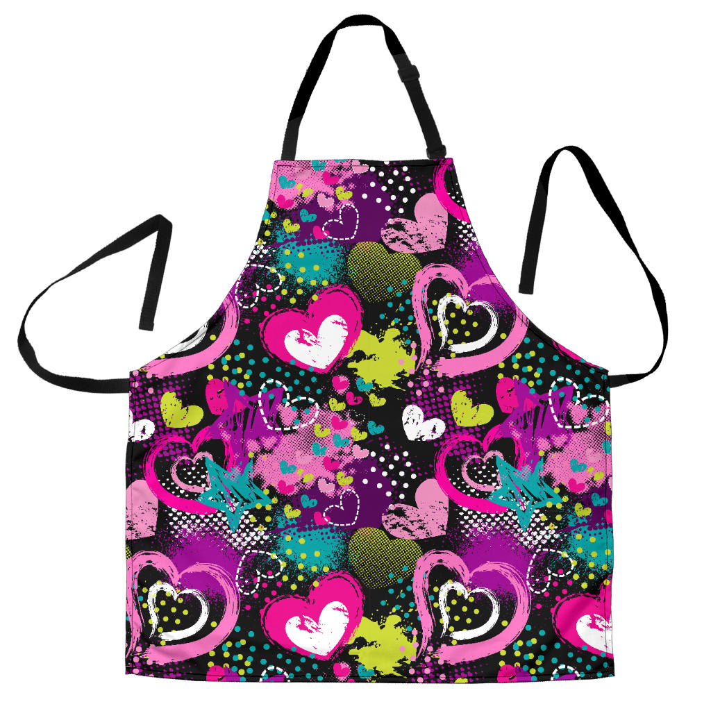 Heart Dot Wave Star Creative Design Pattern Adjustable Apron