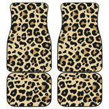 Leopard Print Design Pattern Front And Back Car Mats