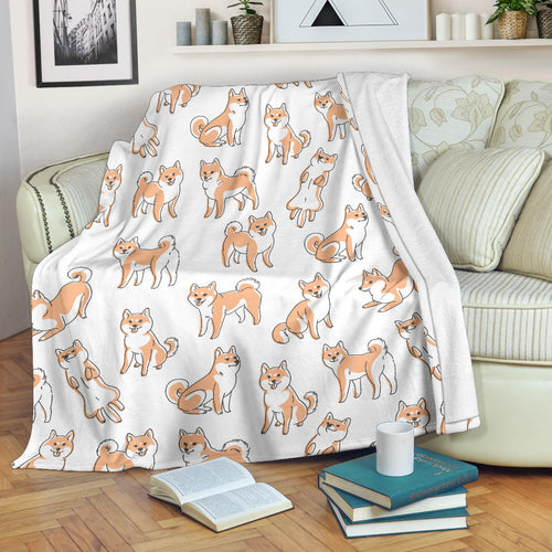 Shiba Inu Dog Pattern Premium Blanket