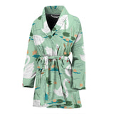 White Swan Lake Pattern Women'S Bathrobe