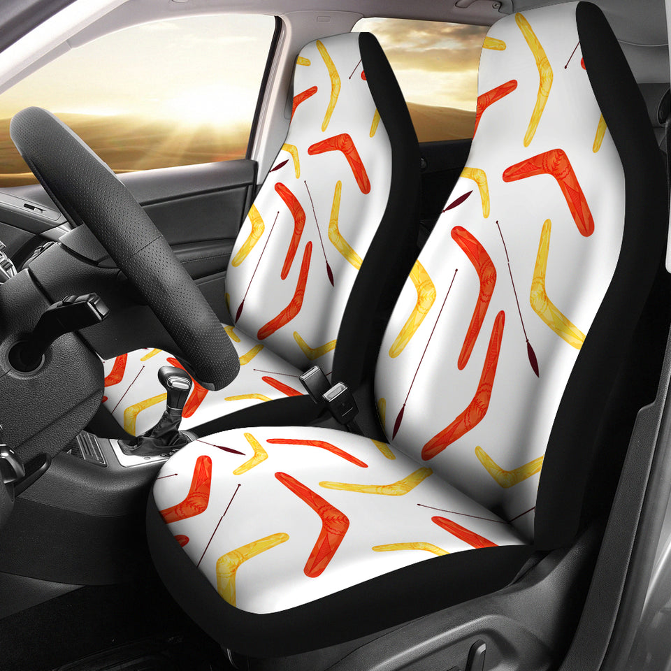 Waterclor Boomerang Australian Aboriginal Ornament  Universal Fit Car Seat Covers