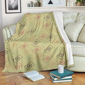 Camera Pattern Print Design 01 Premium Blanket