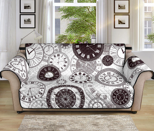 Classic vintage clock pattern Sofa Cover Protector