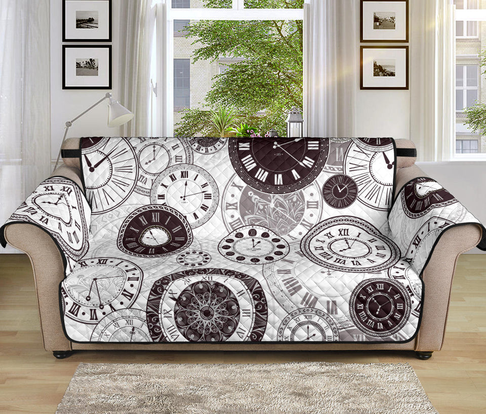 Classic vintage clock pattern Sofa Cover Protector