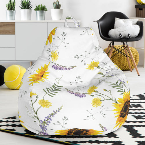 Beautiful Sunflowers Pattern Bean Bag Cover