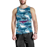Whale design pattern Men Tank Top