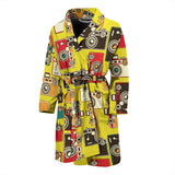 Camera Pattern Print Design 02 Men's Bathrobe