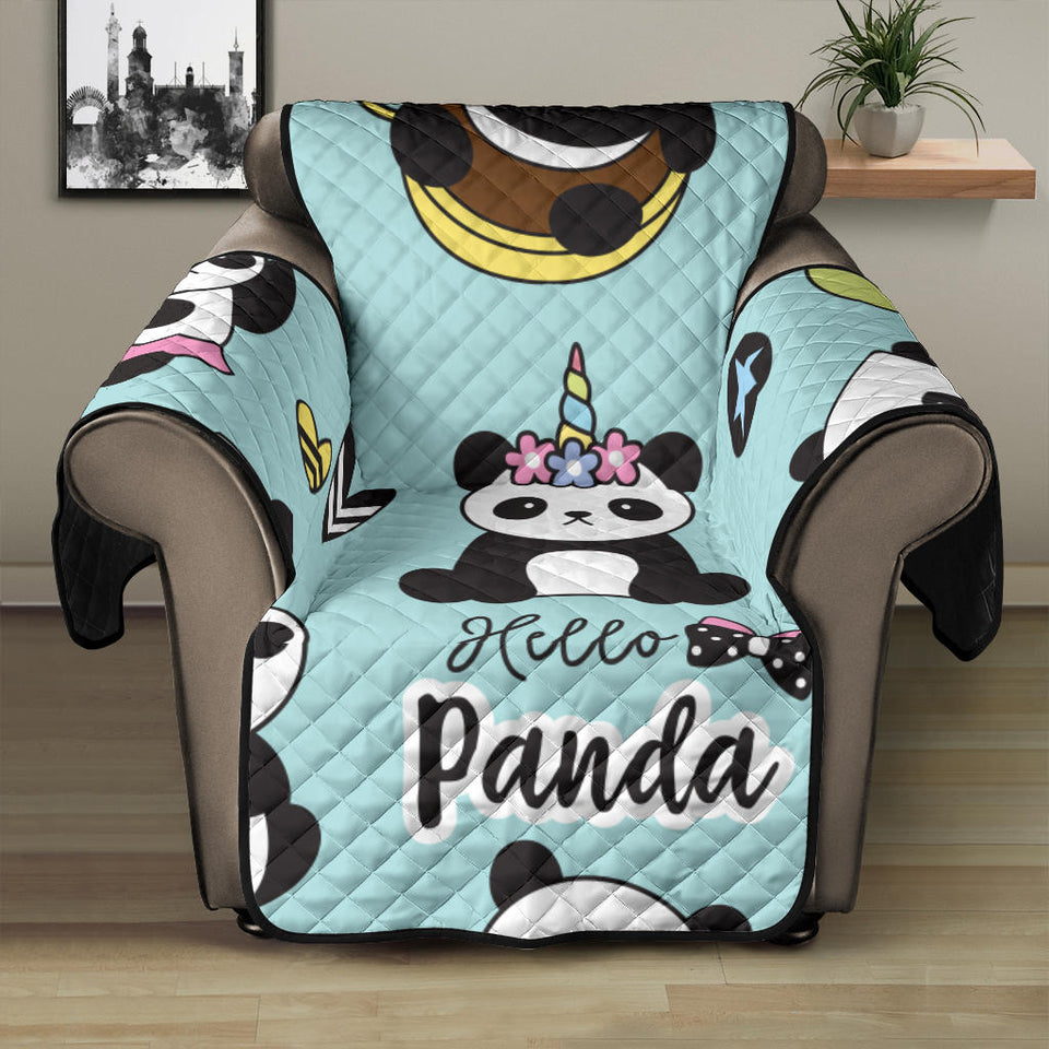 Cute baby panda pattern Recliner Cover Protector
