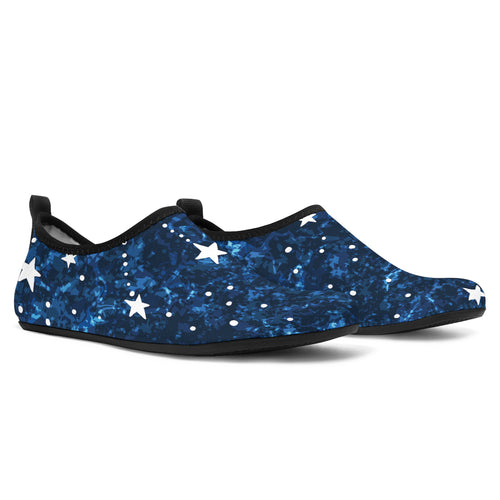 Night Sky Star Pattern Aqua Shoes