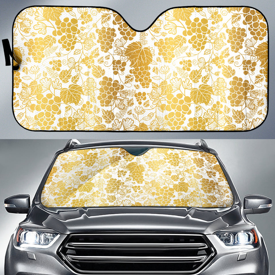 Gold Grape Pattern Car Sun Shade