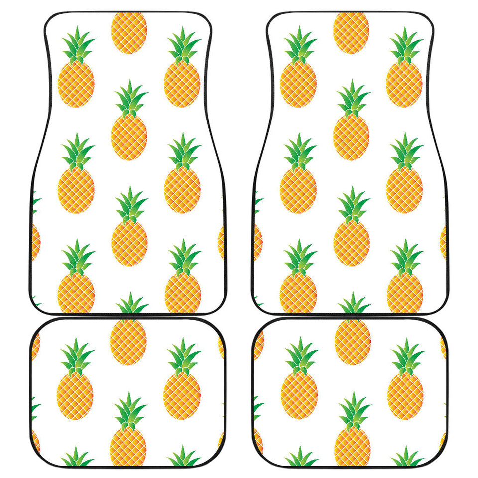 Pineapples Pattern Front And Back Car Mats