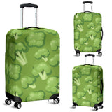 Broccoli Pattern Green Background Luggage Covers
