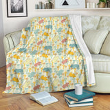Hippopotamus Pattern Print Design 04 Premium Blanket