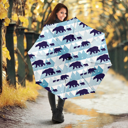 Polar Bear Winter Snow Pattern Umbrella
