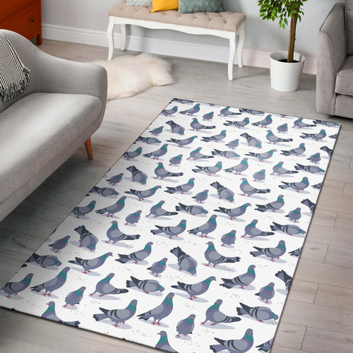 Pigeon Pattern Print Design 03 Area Rug