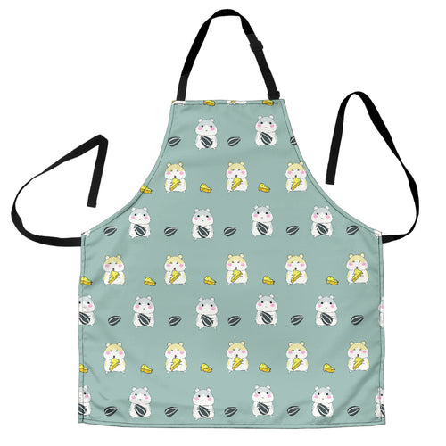 Cute Hamster Cheese Pattern Adjustable Apron