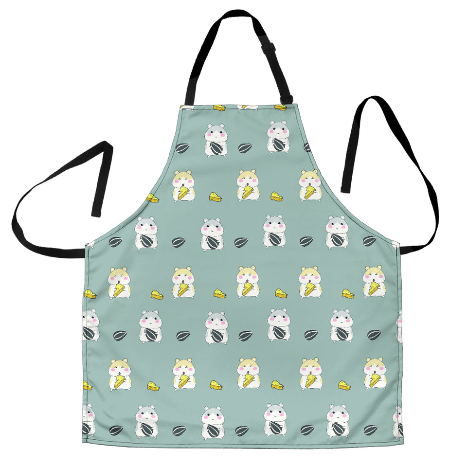 Cute Hamster Cheese Pattern Adjustable Apron