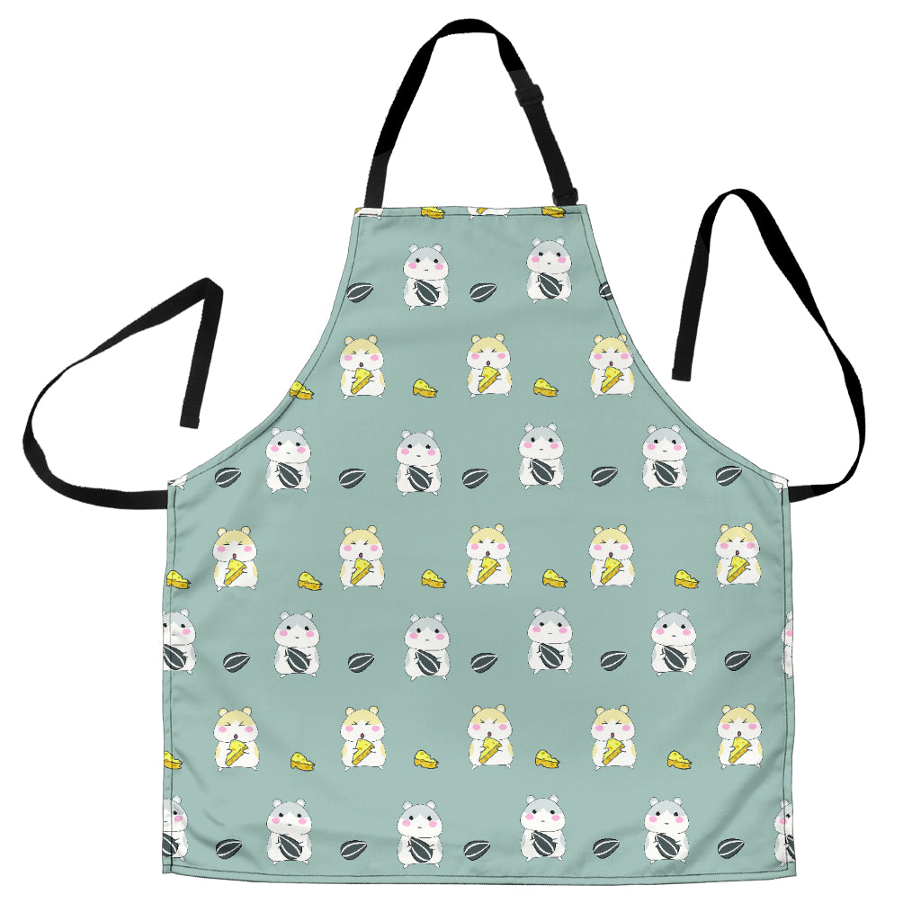 Cute Hamster Cheese Pattern Adjustable Apron