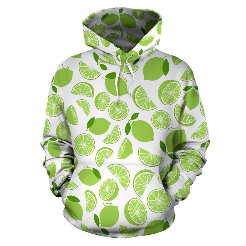 Lime Design Pattern Men Women Pullover Hoodie