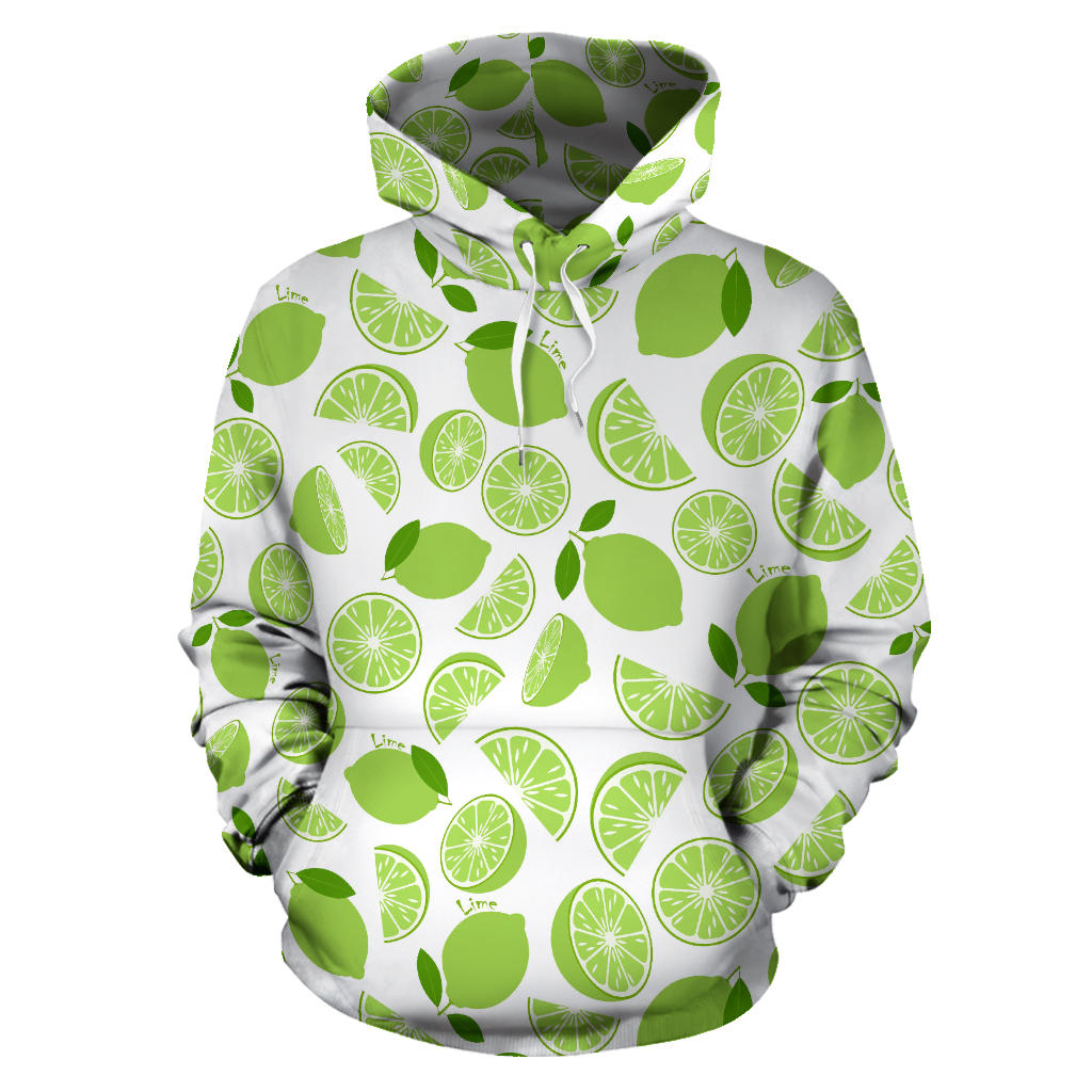 Lime Design Pattern Men Women Pullover Hoodie