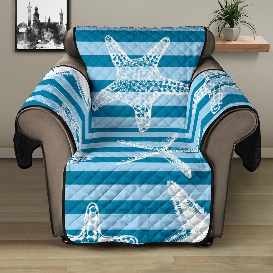 Starfish blue blackground Recliner Cover Protector
