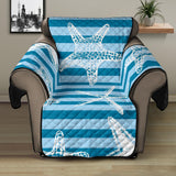 Starfish blue blackground Recliner Cover Protector