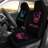 Beware Of Pitbull Car Seat Covers Pink & Blue For Kings And Queens