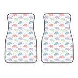 Hippopotamus Pattern Print Design 03 Front Car Mats