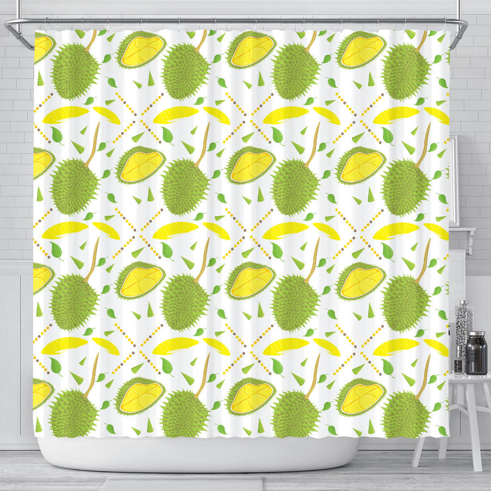 Durian Pattern Background Shower Curtain Fulfilled In US