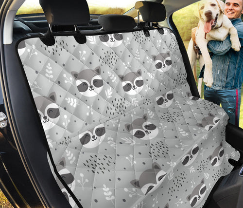 Cute Raccoons Leaves Dot Dog Car Seat Covers