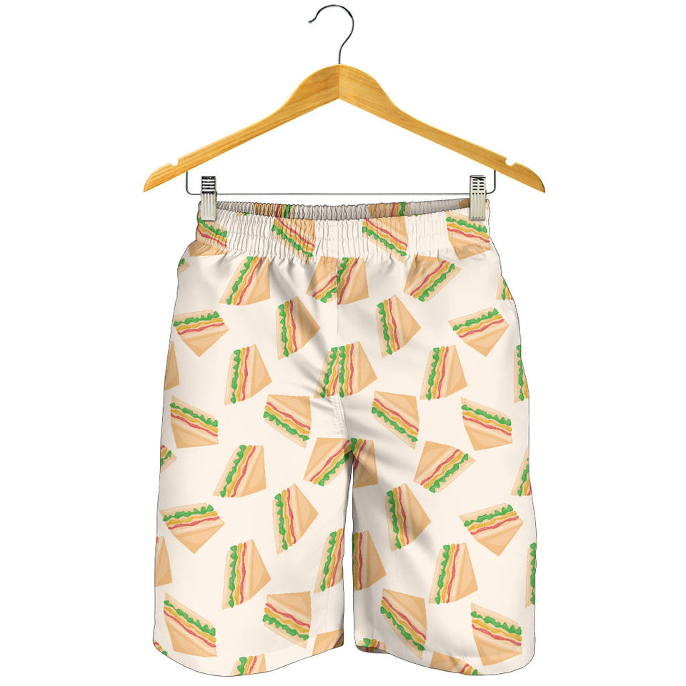 Sandwich Pattern Print Design 01 Men Shorts