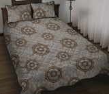 nautical wood steering wheel pattern Quilt Bed Set