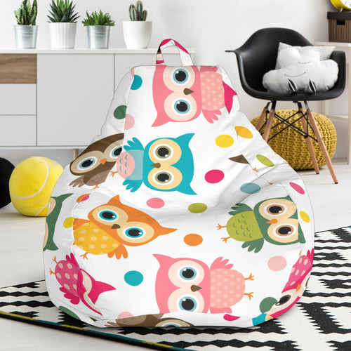 Color Cute Owl Pattern Bean Bag Cover