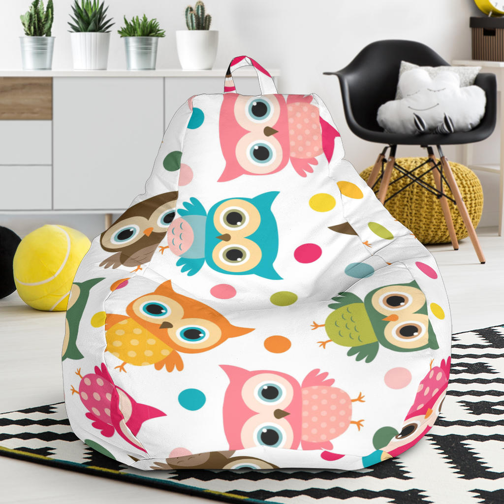 Color Cute Owl Pattern Bean Bag Cover
