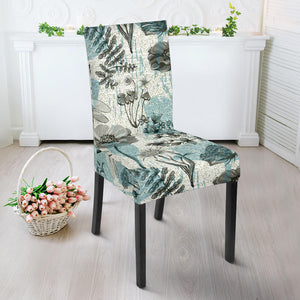 Dragonfly Butterfly Plants Insect Flower Vintage Style Pattern Dining Chair Slipcover
