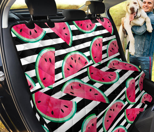 Watercolor Paint Textured Watermelon Pieces Dog Car Seat Covers