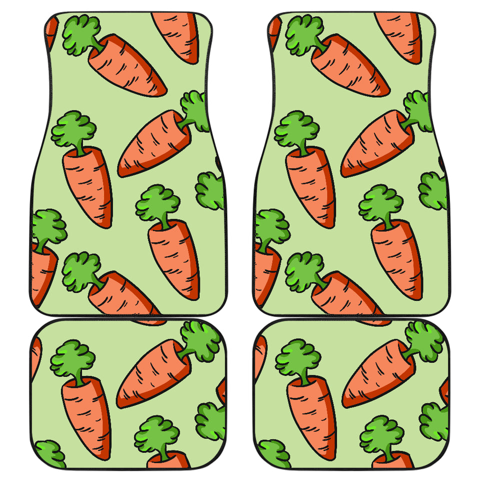 Carrot Pattern Print Design 05 Front and Back Car Mats