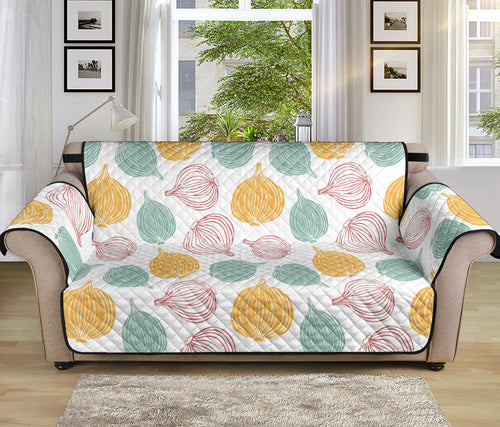 colorful onions white background Sofa Cover Protector