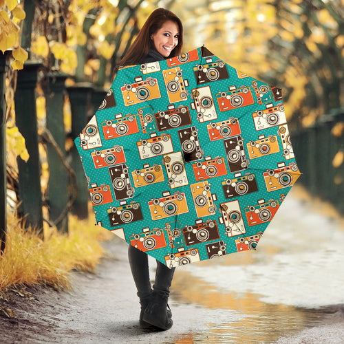 Camera Pattern Print Design 03 Umbrella