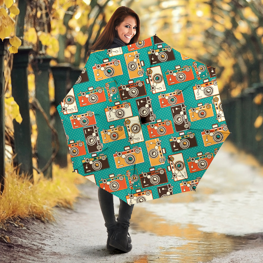 Camera Pattern Print Design 03 Umbrella
