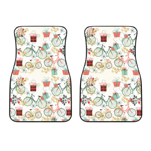 Bicycle Pattern Print Design 05 Front Car Mats