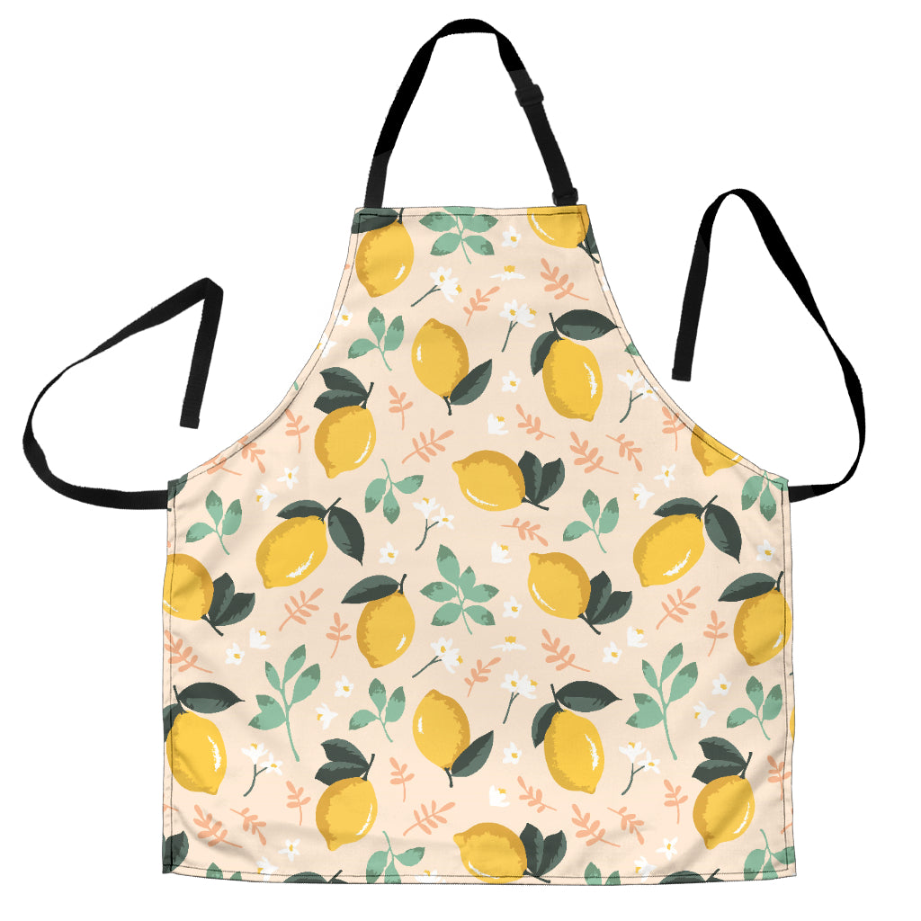 Lemon Flower Leave Pattern Adjustable Apron